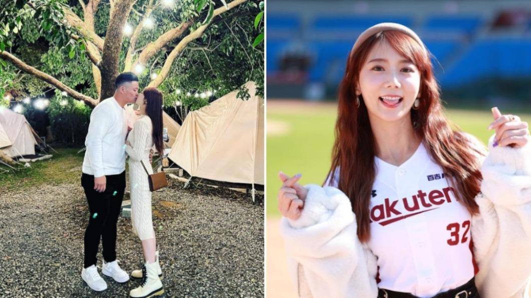 統一獅投手胡智為的老婆艾璐也是啦啦隊成員。（合成圖／翻攝自chihwei_hu、airu_0307 IG）