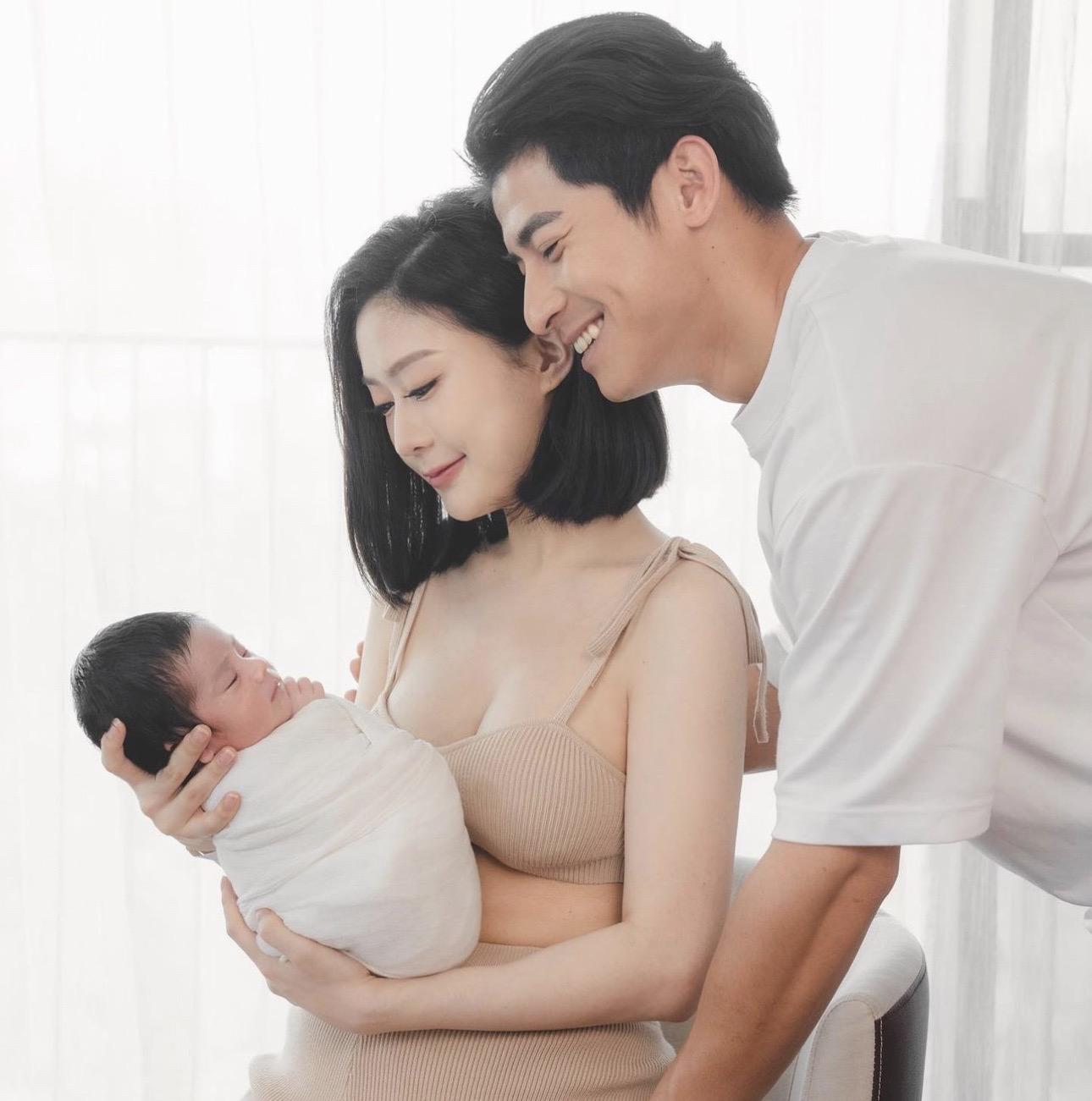 陳傑憲的老婆綺綺過去也是啦啦隊成員，兩人今年誕下兒子。（圖／翻攝陳傑憲IG）
