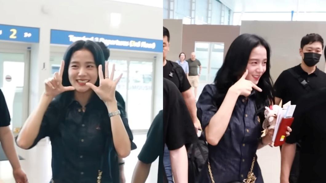Jisoo認愛安普賢後首現身！　機場狂比「7」紀念BLACKPINK這事