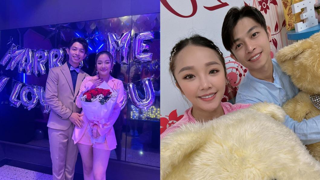 劉家銘在眾好友見證下向賴慧如求婚成功。(圖/翻攝自賴慧如臉書)