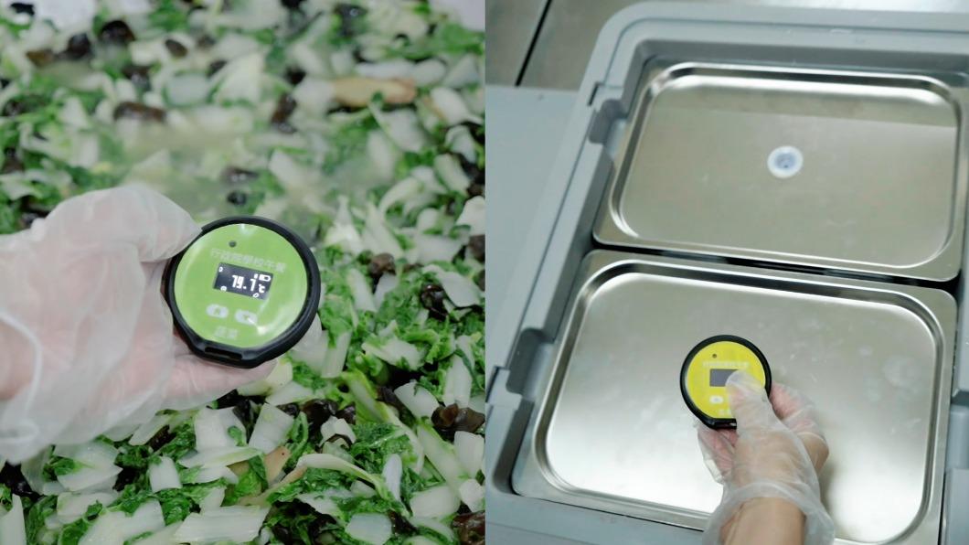 使用起鍋溫感器測量起鍋溫度,使運送感測器管控熟食運輸溫度,食安更有保障