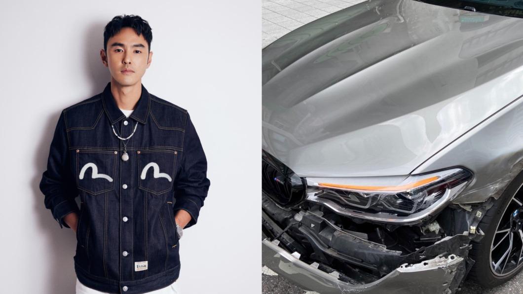 阮經天驚傳車禍!變換車道「擦撞水泥車」保險桿掉落 現場照曝