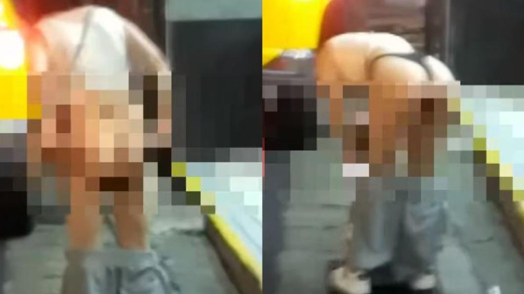 正妹在上完廁所後,匆忙起身穿好褲子,隨後小跑步上車。(圖/翻攝自「小黃來靠北」臉書)
