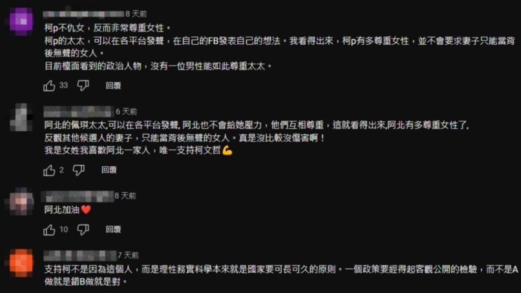 不少網友覺得陳佩琪能發臉書，代表柯文哲相當尊重她。（圖／翻攝自小資蝸牛YouTube）