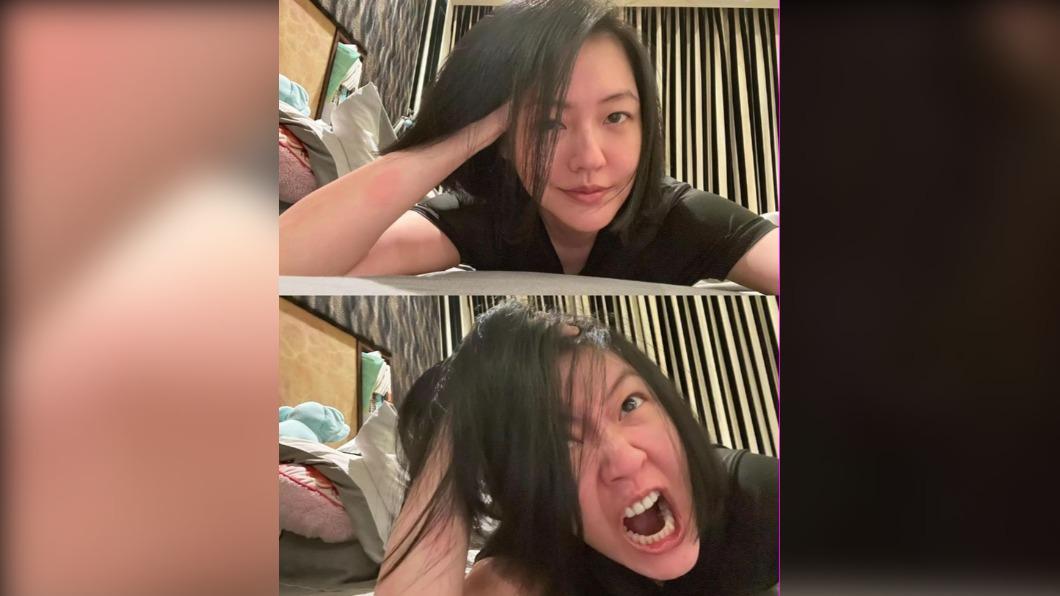 小S毫無偶包,在鏡頭前露出抓狂的表情。(圖 / 翻攝自@elephantdee IG)