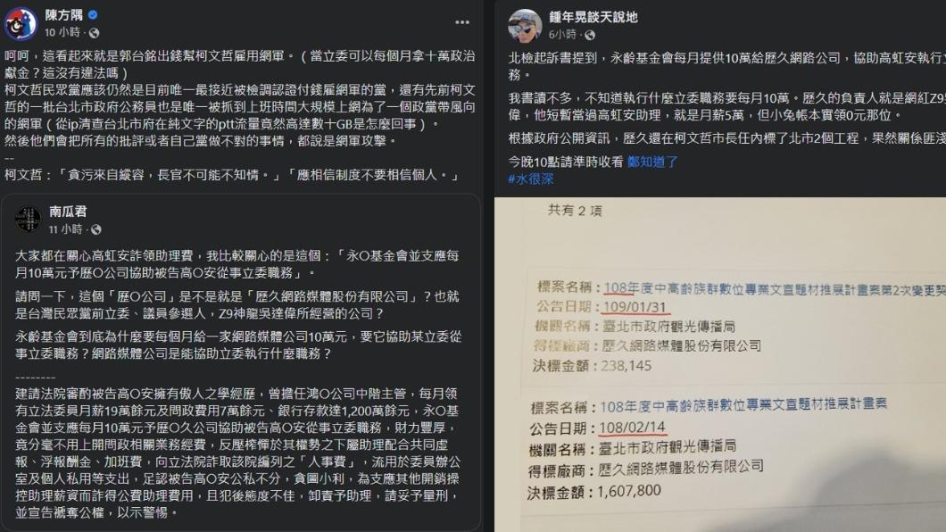永齡月予歷久10萬元遭到討論。（圖／翻攝自臉書）