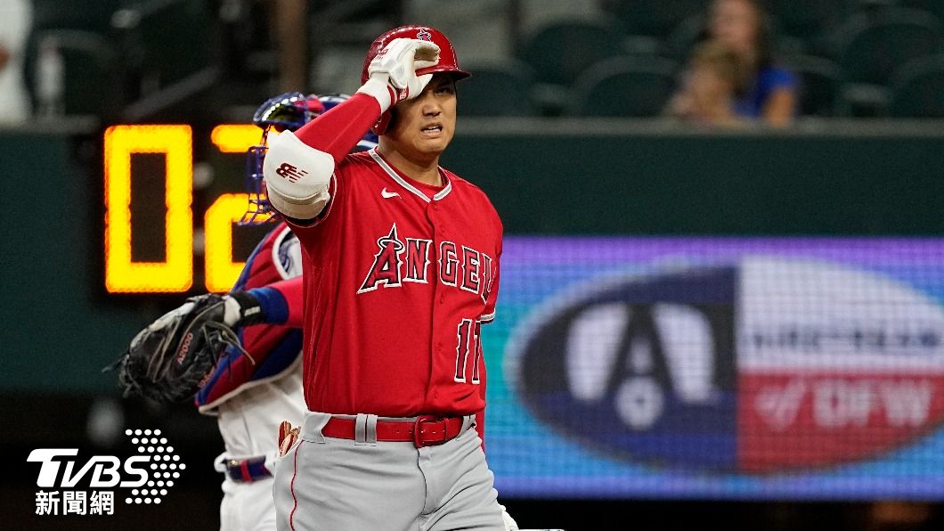 大谷翔平也救不了天使,慘遭薛澤三振兩次。(圖/達志影像美聯社)