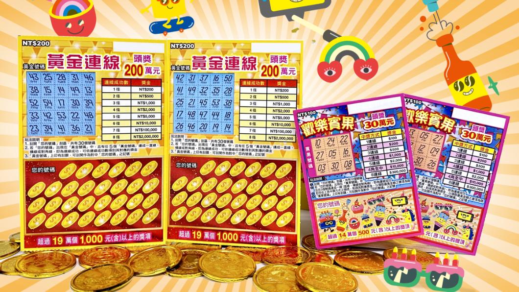 台彩推出連線為主的刮刮樂新品。(圖/業者提供)