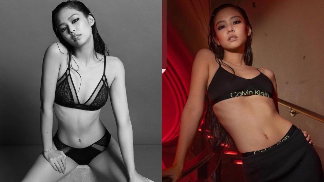 Jennie化身性感小野貓。(圖/翻攝自Calvin Klein IG)