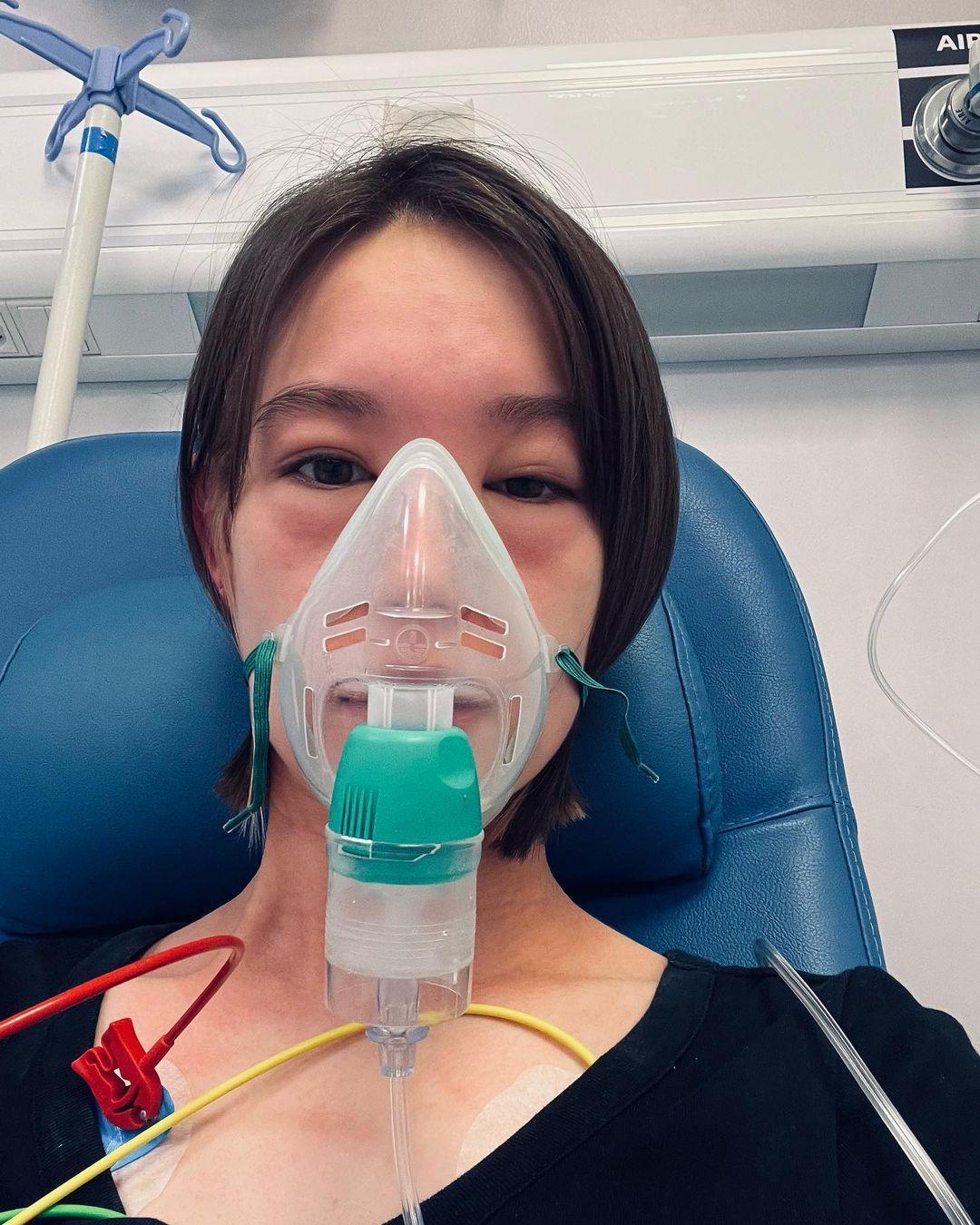 特勞登直美對食用色素過敏,幸虧就醫後已無大礙。(圖/翻攝自特勞登直美IG)