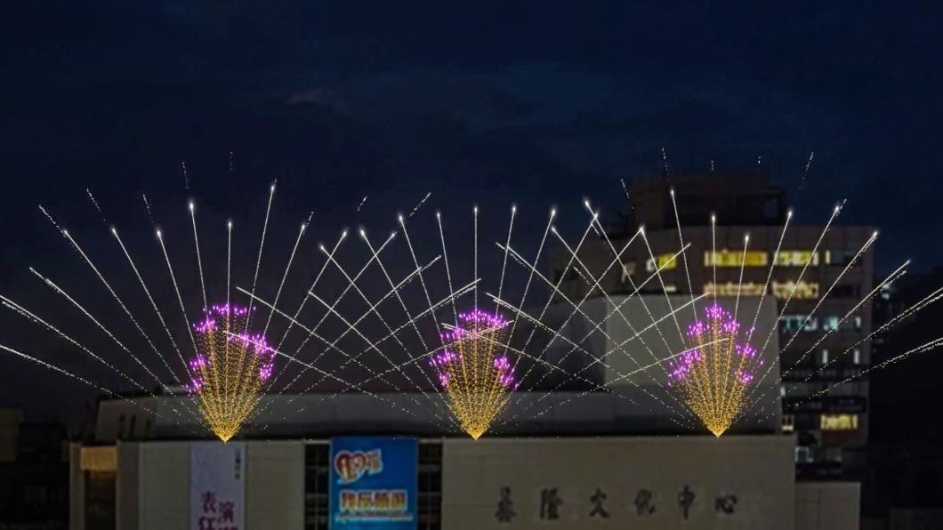 此次煙火秀模擬圖。(圖/基隆市府觀銷處官網)