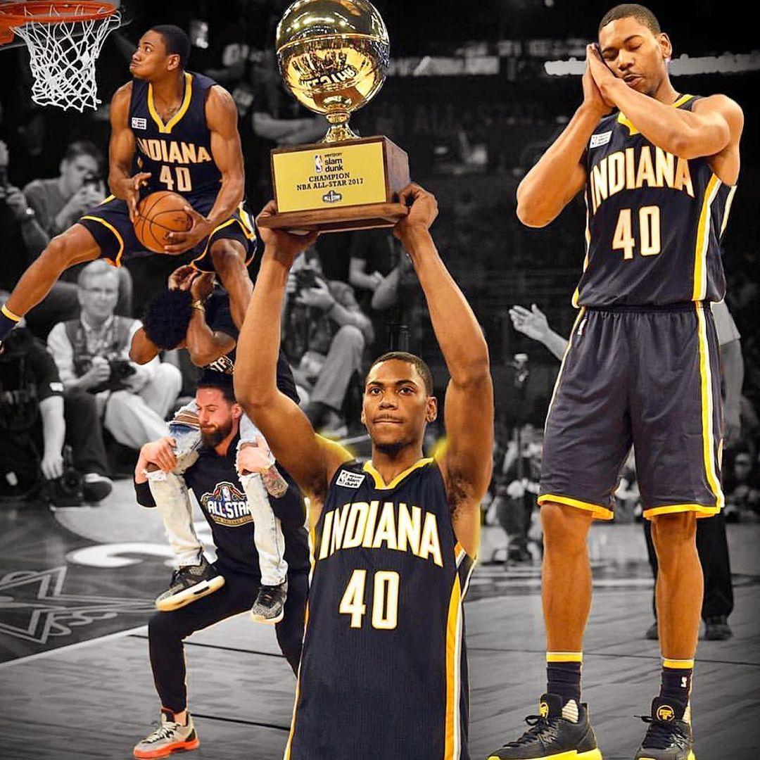羅賓森三世曾在2017年拿下灌籃大賽冠軍。(圖/翻攝自Glenn Robinson III IG)