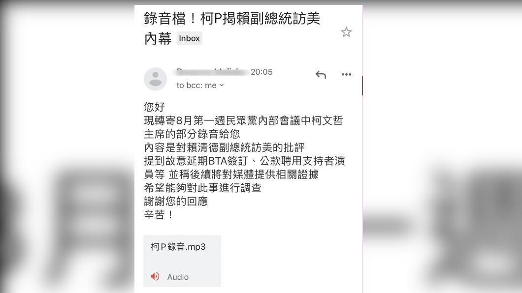寄件者不明的電子郵件。(圖/TVBS)