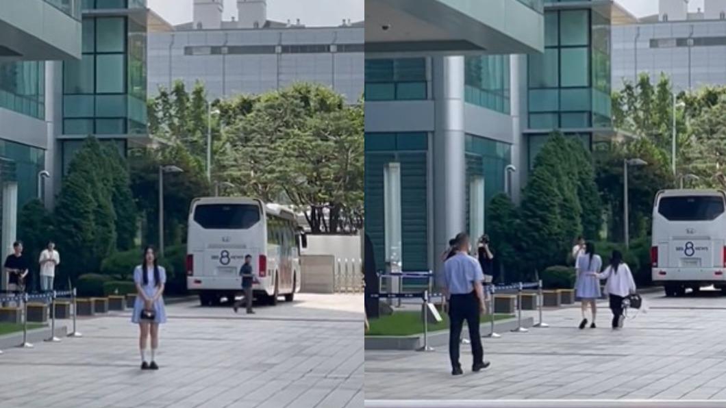 Joy因走出電視台跟粉絲打招呼，被保全當眾喝斥。（圖／翻攝自推特＠joysikakatan）