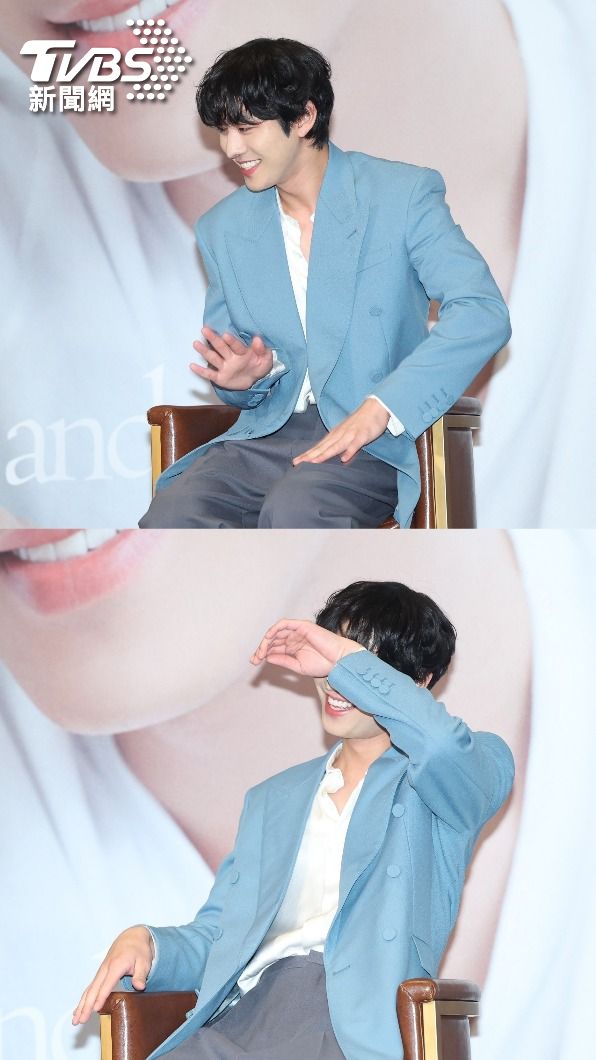 安孝燮被要求表演「大腿鼓掌」的個人技,不過他本人表演後大感害羞。(圖/趙世平攝)