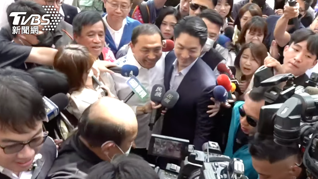 國民黨總統參選人侯友宜、台北市長蔣萬安。(圖/TVBS)