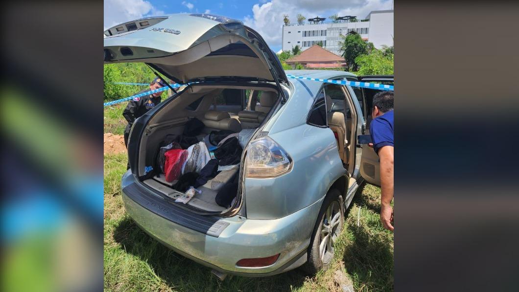 柬埔寨劫囚案中,用來協助犯人逃跑的日系品牌休旅車。(圖/翻攝自高棉時報)