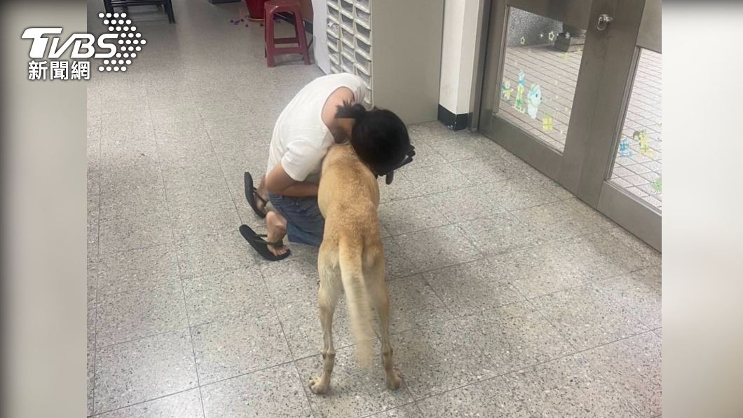 小狗與主人團聚。(圖/警方提供)