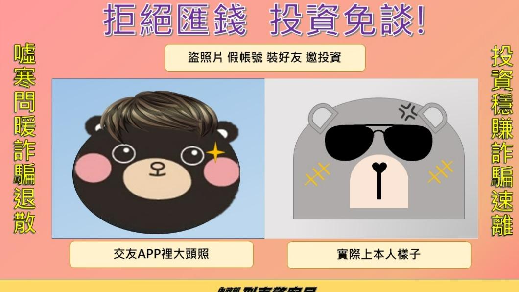 刑事局提醒民眾網路交友應注意。（圖／警方提供）