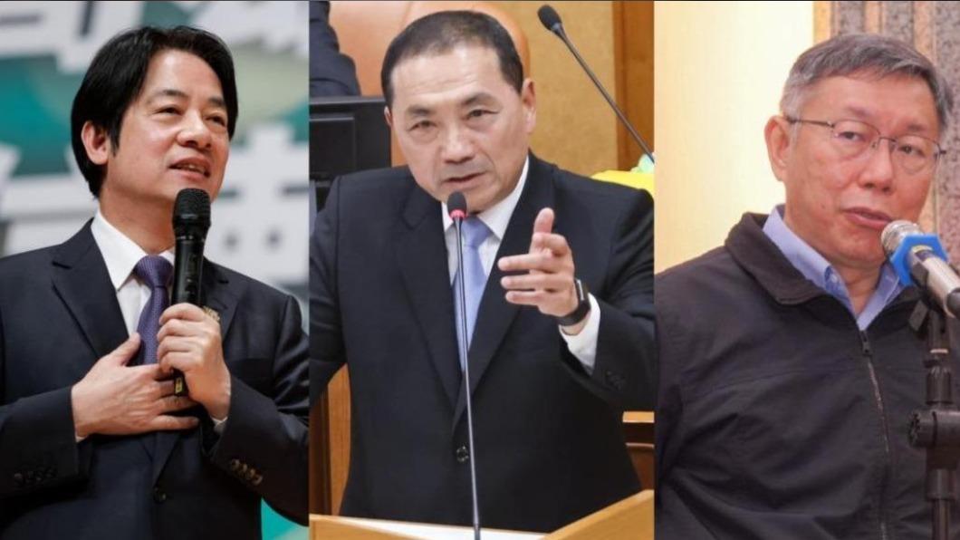 據《美麗島電子報》總統大選民調顯示,柯文哲的支持度不斷下跌。(圖/翻攝自賴清德、侯友宜、柯文哲臉書)