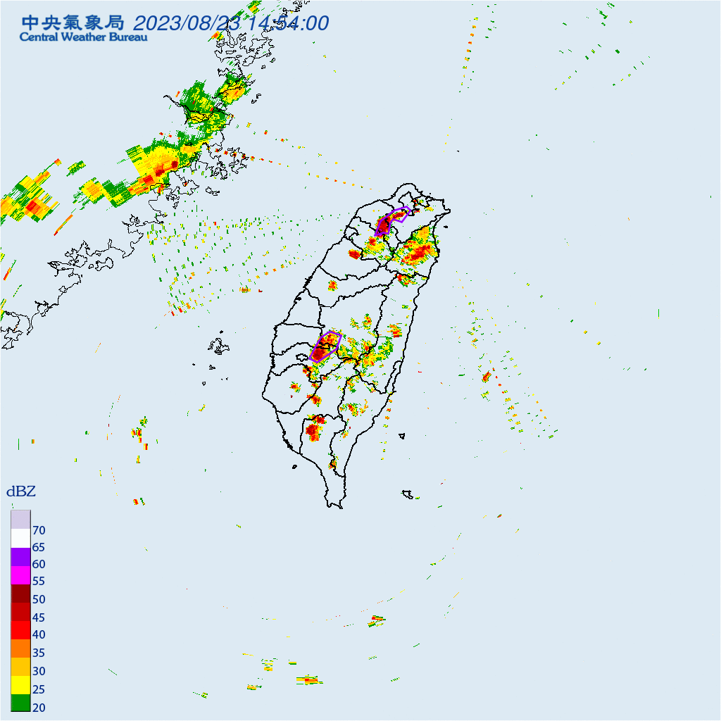 氣象局也發布大雷雨即時訊息。(圖/氣象局)