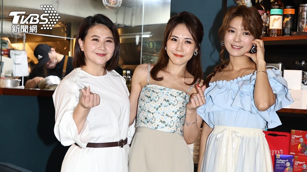林喬安(左起)今和吳申梅、翁鈺鈞出席演唱會宣傳活動。(圖/張哲鳴攝)