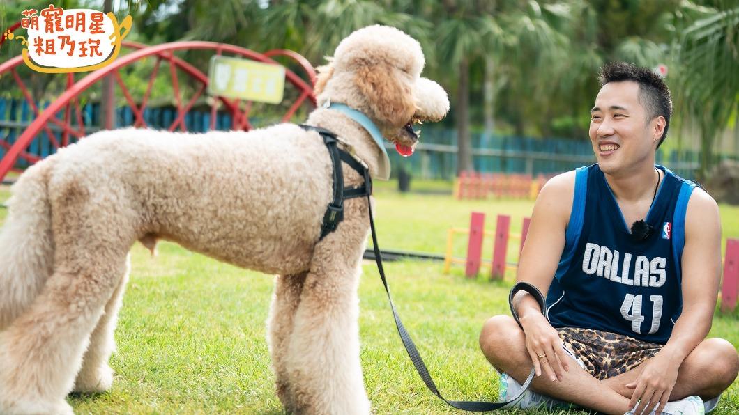 余天的愛犬Yoyo個性相當活潑，連余祥銓都招架不住。（圖／TVBS）