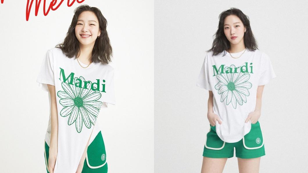 韓國潮牌Mardi Mercredi小雛菊T恤。（圖／翻攝自Mardi Mercredi、金高銀IG）