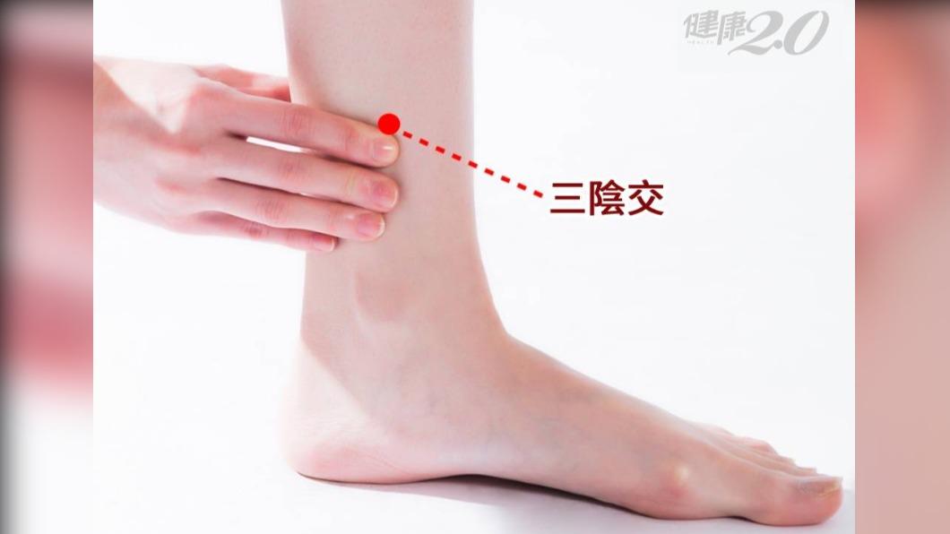 每日可按摩5回「三陰交穴」。(圖/健康2.0)