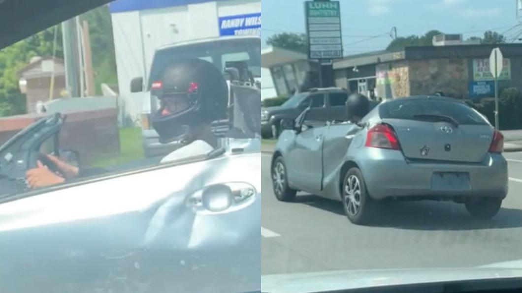 有網友在美國拍到一輛特別的Yaris。（圖／翻攝自Reddit）