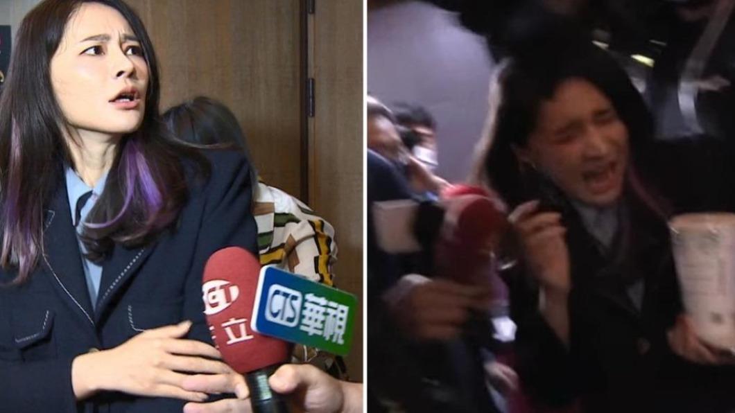 賴品妤昨跌倒引發軒然大波。(圖/TVBS、翻攝黃揚明臉書)