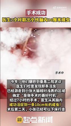 寄生蟲造成男子大腦不可逆的損傷。(圖/翻攝自《陝視新聞》)
