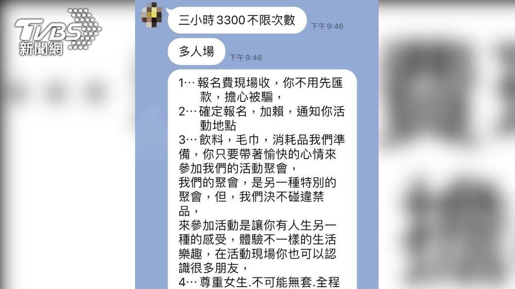 2名主嫌涉嫌妨礙風化罪移送,另赤裸10人依違反社維法裁罰3000元。(圖/TVBS)
