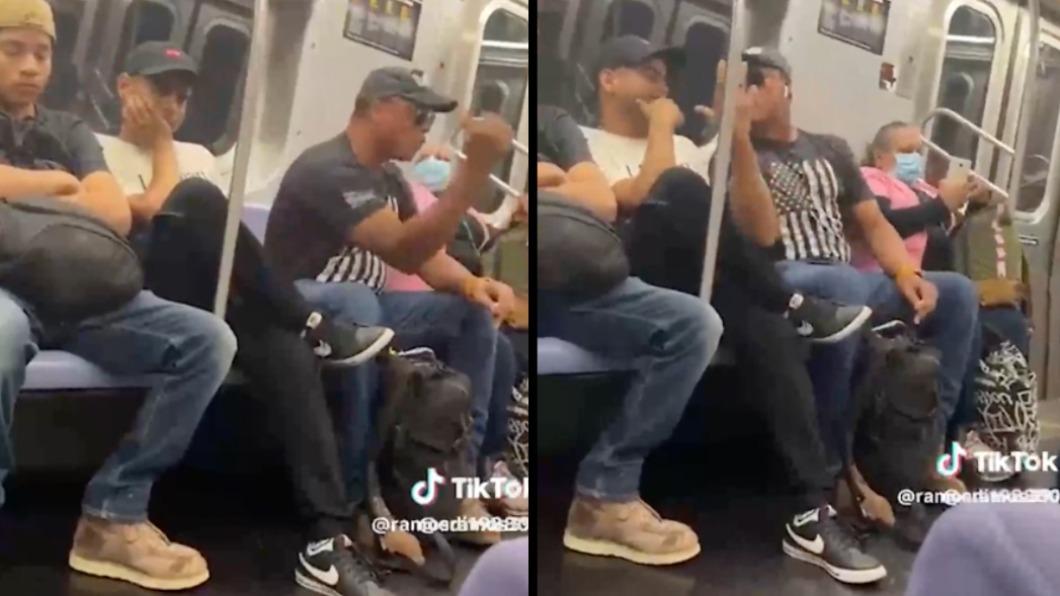 男子在車上不斷飆罵，鄰座男無奈托腮。（圖／翻攝自《每日郵報》）