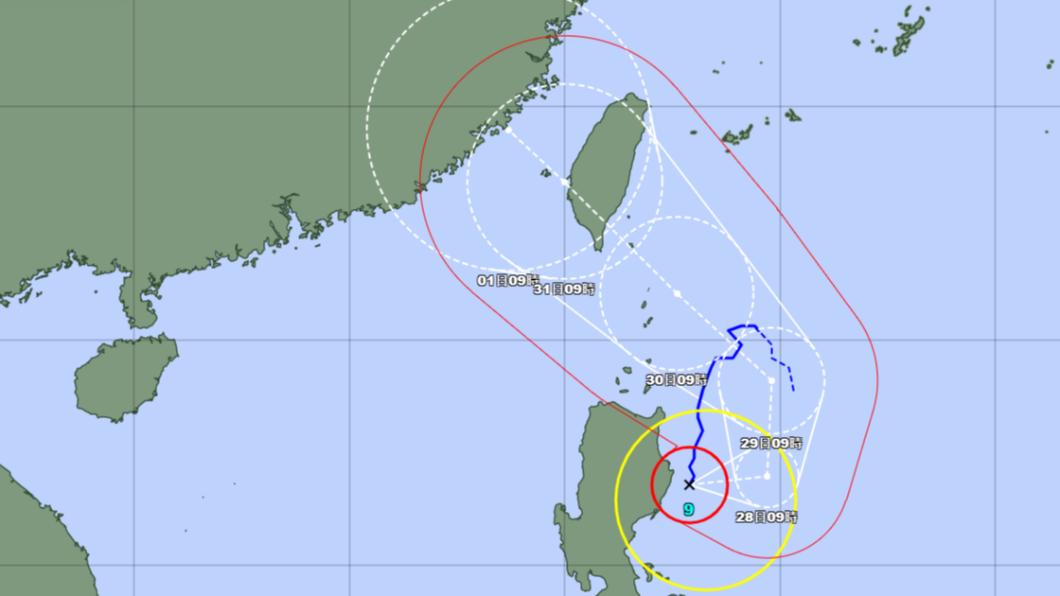 日氣象廳預測蘇拉變猛烈颱風 30、31日離台最近恐貫穿台灣