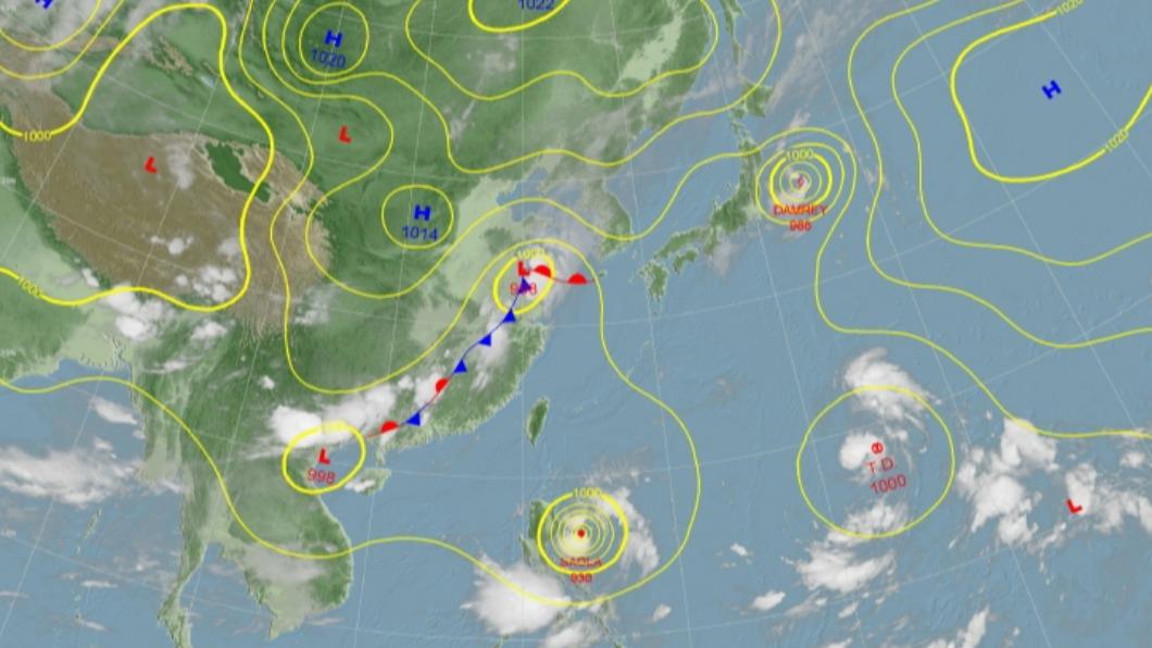 目前各模式預報的分歧大。（圖／氣象局）