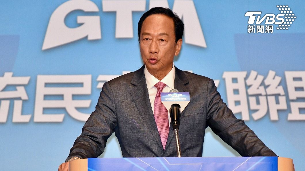 郭台銘宣布獨立參選總統。(圖/胡瑞麒攝)