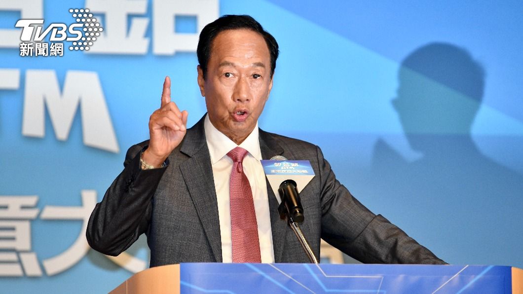 郭台銘今選在總統府正對面宣布參選。（圖／胡瑞麒攝）