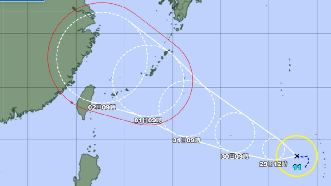 日氣象廳：海葵颱風警戒區壟罩半個台灣　週五起接近沖繩