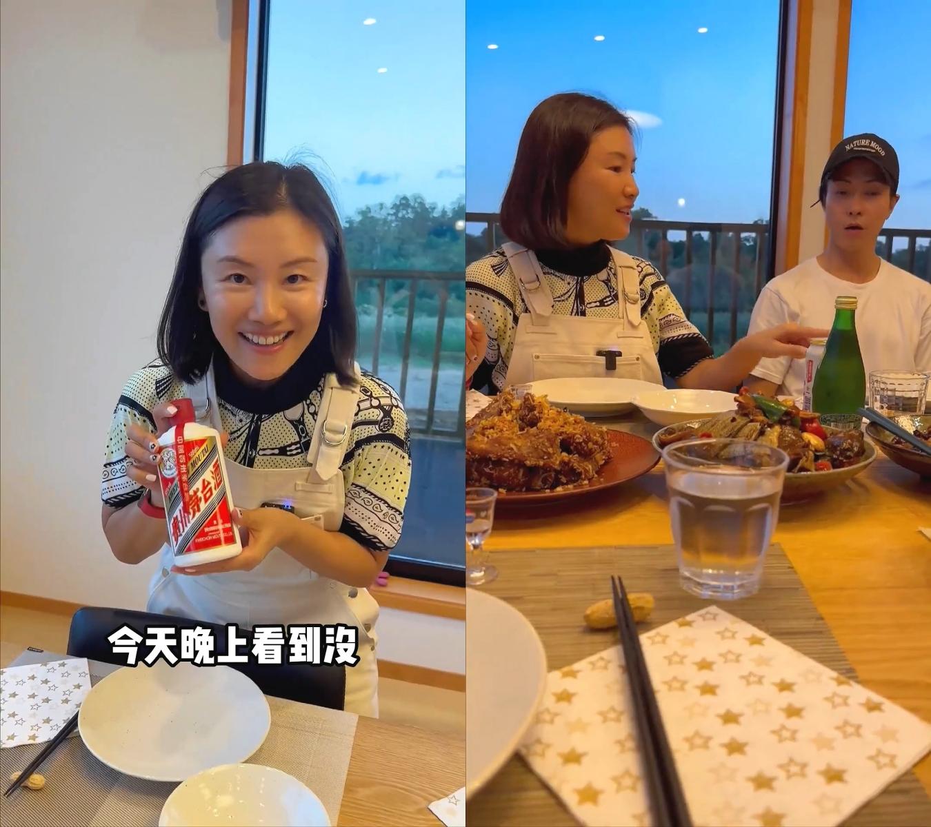 李哪兒都去招待山下智久道地的茅台酒,山下智久酒過三巡也略顯醉意。(圖/翻攝自李哪兒都去抖音)