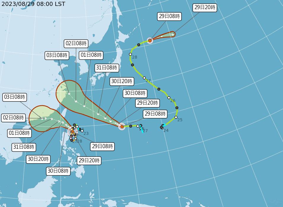 太平洋目前有三個颱風。(圖/氣象局)
