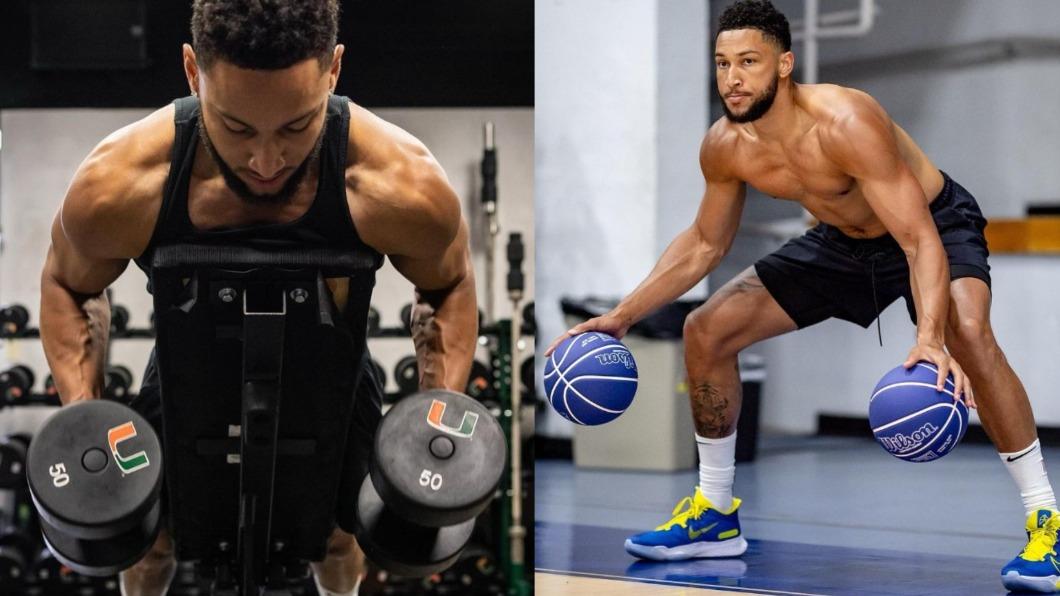 西蒙斯正在積極備戰新賽季。(圖/翻攝自@bensimmons IG)