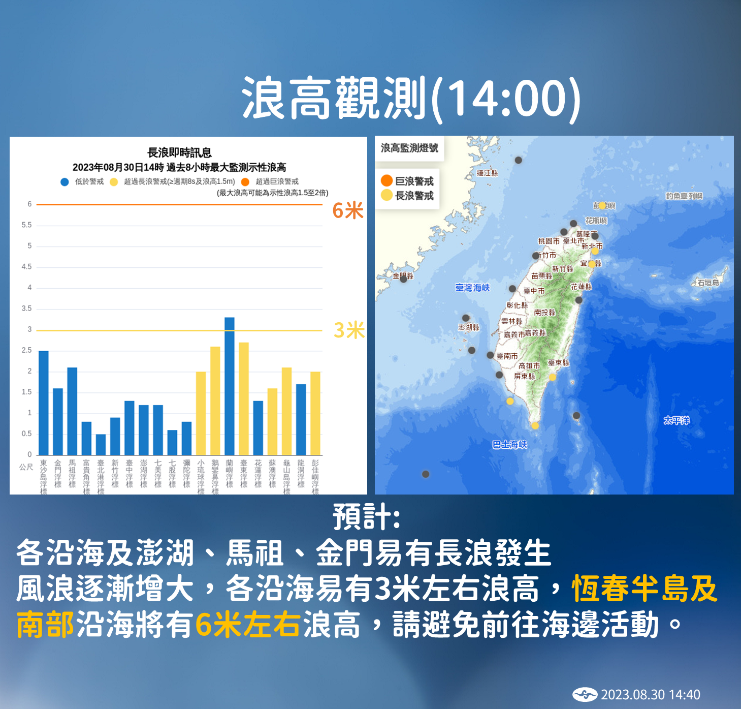 根據氣象局觀測明天是風雨感受最明顯時刻。(圖/氣象局)
