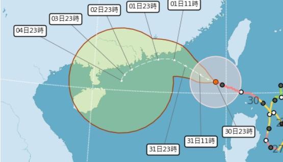 蘇拉颱風陸警解除。(圖/中央氣象局)