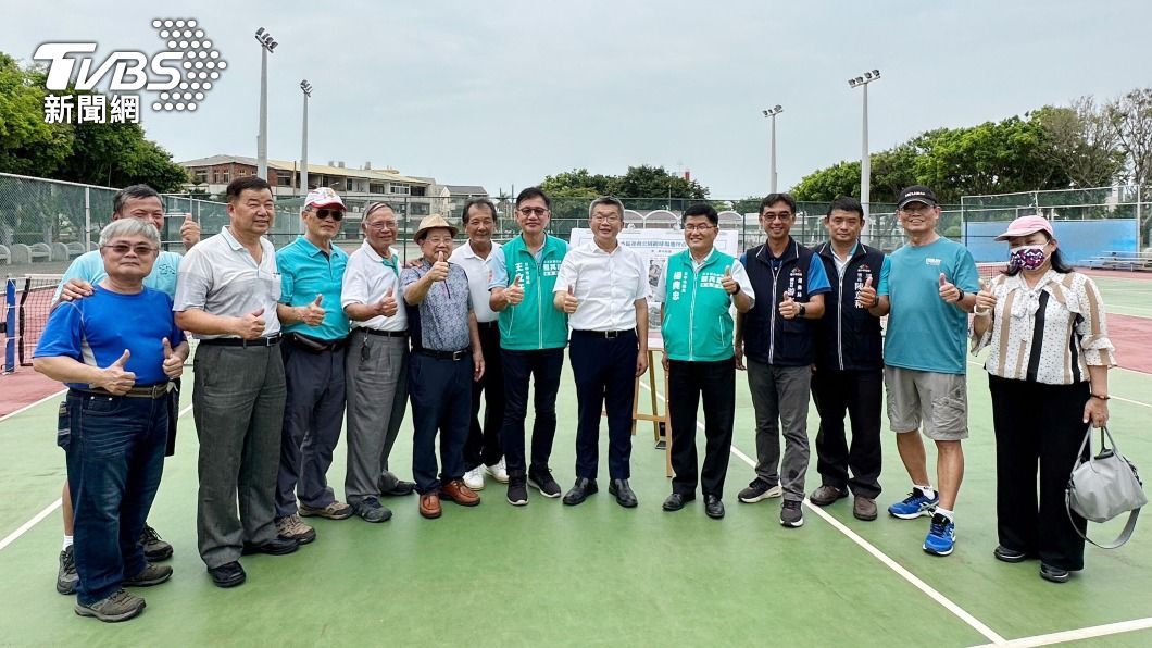 清水運動公園網球場設備不足 蔡其昌會勘爭取改善經費
