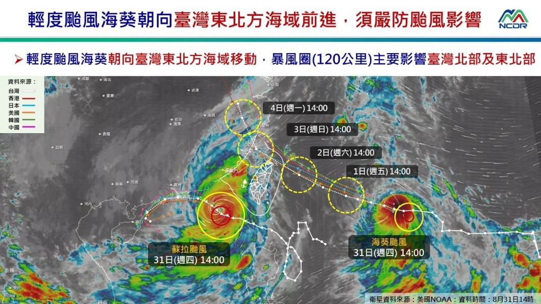 海葵南修最快明日海警!恐直撞「這3地」 炸雨最遽時間曝
