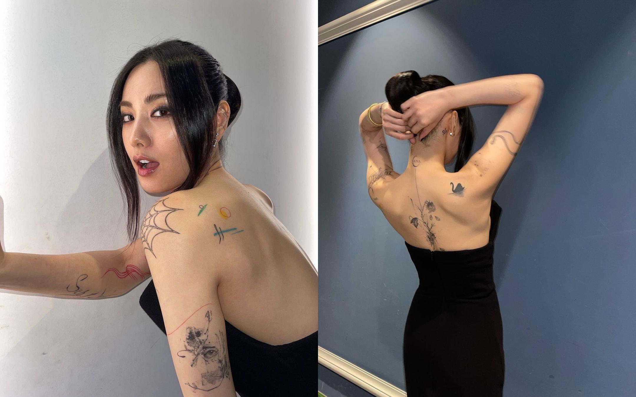 Nana去年突然全身刺青。(圖/翻攝自Nana IG)