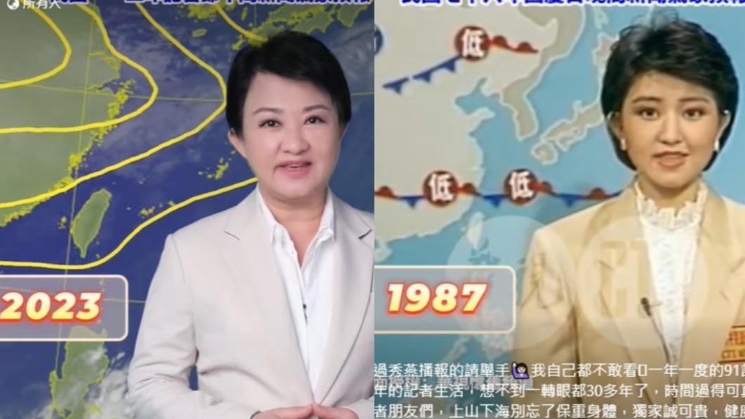 重回主播台！盧秀燕合體36前的「她」　笑喊：我自己都不敢看
