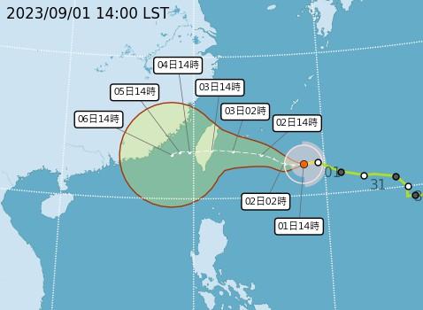 海葵登陸機率很高，對台灣的威脅都非常大。（圖／氣象局）
