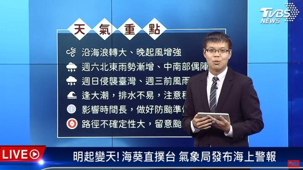 天氣重點。(圖/TVBS)